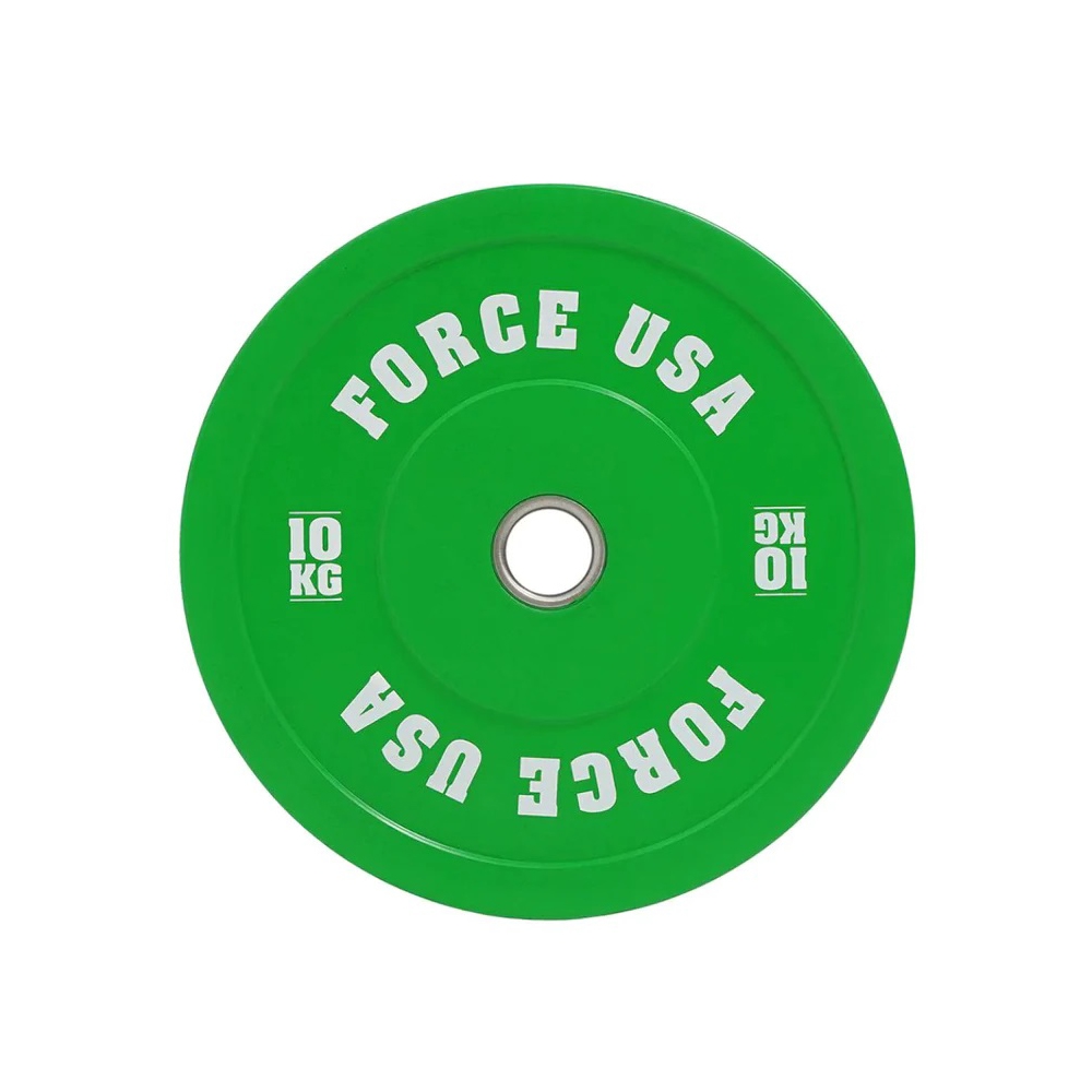 Force USA Pro Grade Coloured Bumper Plates 10 KG