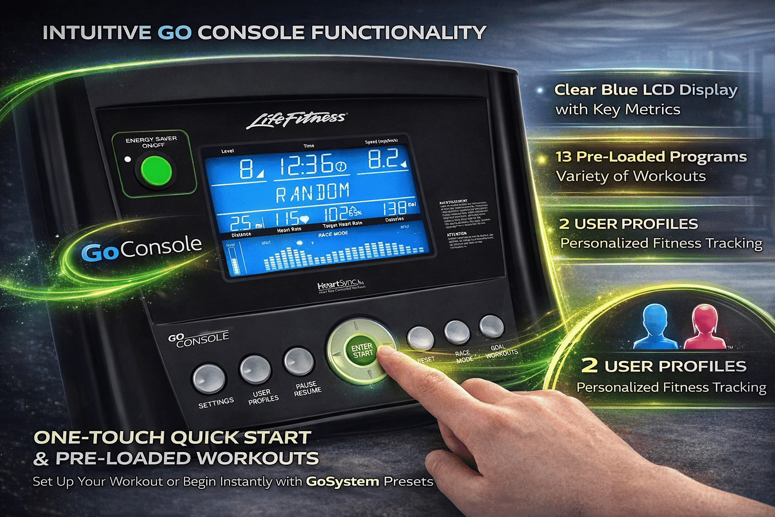 Integrated Convenience Features and Heart Rate Monitoring