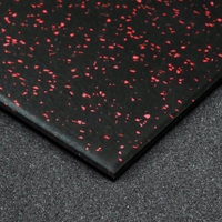 Fitmate Rubber Gym Floor Speckled Red 20mm | 100x100cm