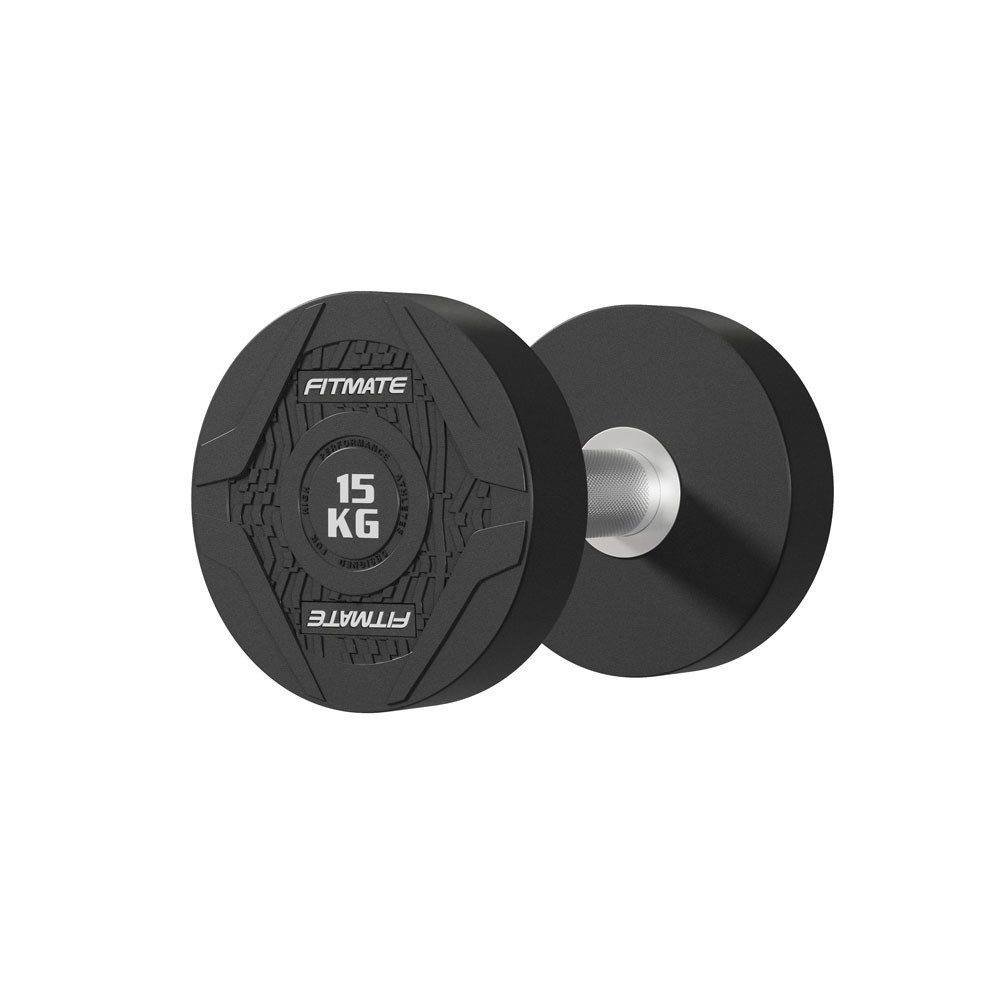 Fitmate Rubber Round Dumbbell 15kg
