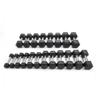 Fitmate Rubber Coated Hex Dumbbell 1-10 kg Set