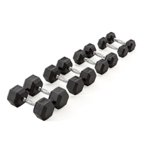 Fitmate Rubber Coated Hex Dumbbell Set 2.5 To 10 Kg | 4 Pairs