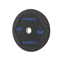 Fitmate Black Rubber Bumper Plate 20kg