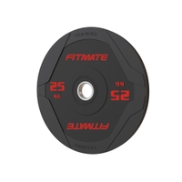 Fitmate Black Rubber Bumper Plate 25kg