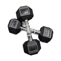 Fitmate Rubber Coated Hex Dumbbell | 5 KG Pair