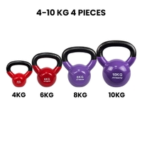 Fitmate Vinyl kettlebell Set 4 pcs | 4 to 10 kg