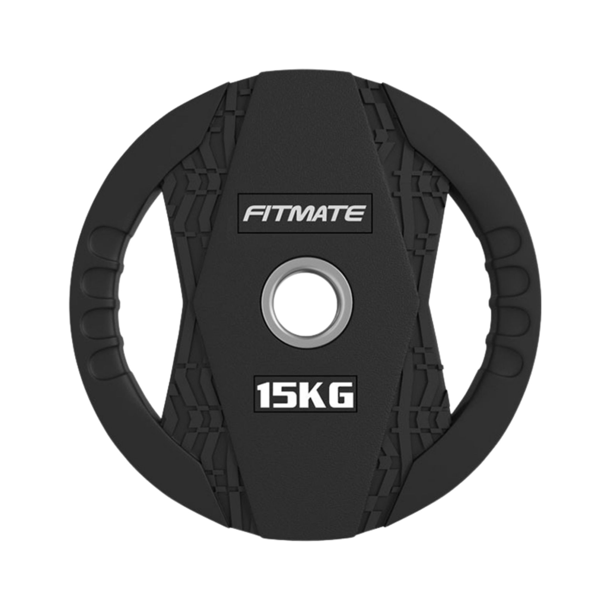 Fitmate Black Rubber Weight Plate 15kg