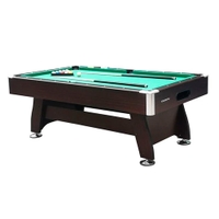 Toronto 7ft Wooden Top Pool Table with Ball Return System – Green Cloth