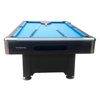 Toronto 8ft Wooden Top Pool Table With Ball Return System Blue Cloth | Billiard Table