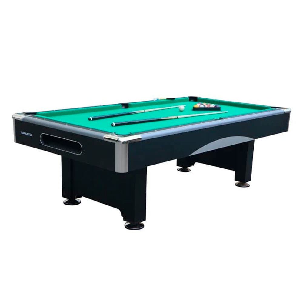 Toronto 8ft Wooden Top Pool Table With Ball Return System Green Cloth | Billiard Table