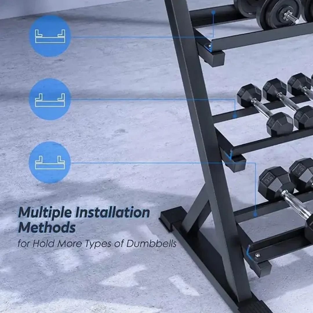 GRIT 3 Tier Dumbbell Rack