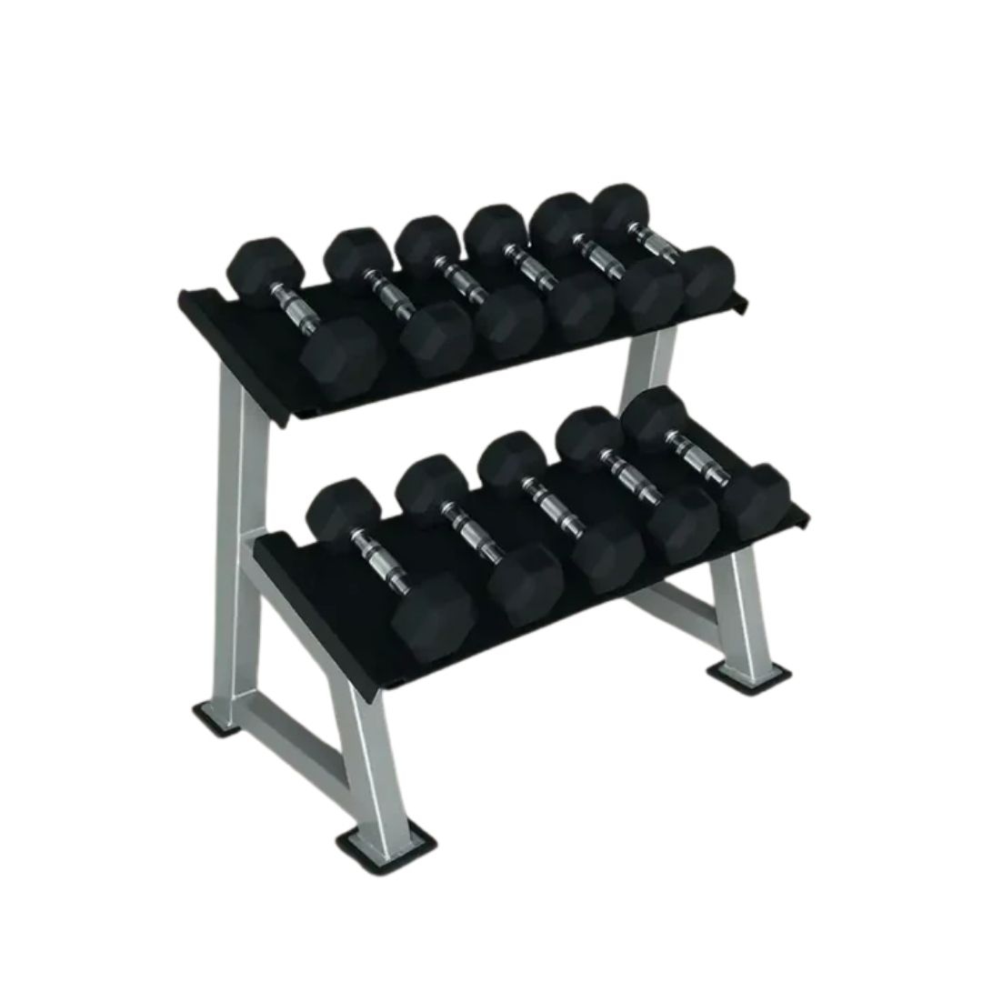 GRIT Flat 2 Tier Dumbbells Rack