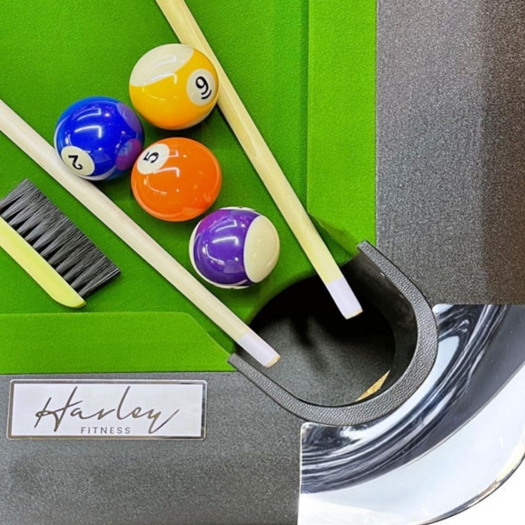 Harley Fitness 8x4 Green Professional Billiard Pool Table