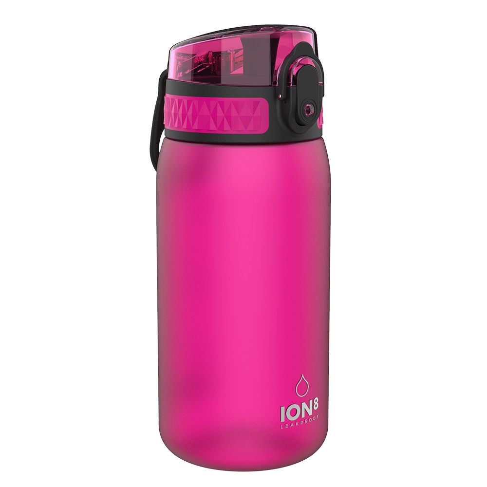 Ion8 Pod Leak Proof BPA Free Water Bottle, 400ml | Frosted Pink