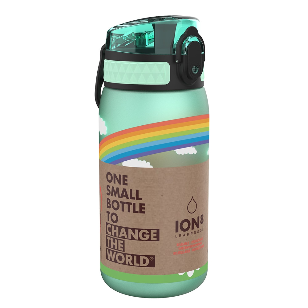 Ion8 Pod Leak Proof BPA Free Kids Water Bottle, 350ml | Rainbows