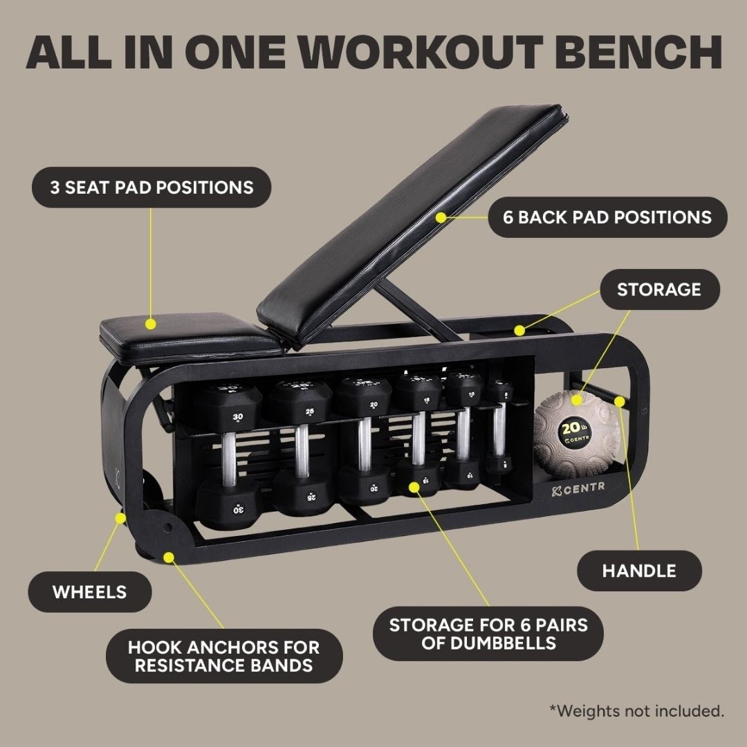 Inspire Fitness Centr Fusion Bench With Weight Storage