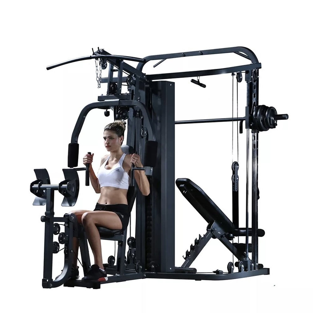 All in One Heavy Duty Multifunctional Smith Machine Cage System with Cable Crossover