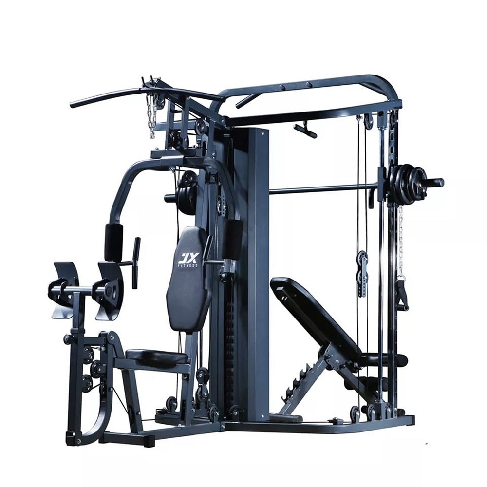 All in One Heavy Duty Multifunctional Smith Machine Cage System with Cable Crossover