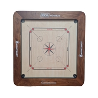 Siscaa Warrior Carrom Board Warrior 37×37 | 16mm Indian Ply In Yelllow Wood with Coin Set