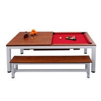 Knightshot Dinette Home Use Dining 7ft Wooden Top Pool Table With Drop Pocket | Billiard Table