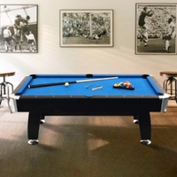 Knight Shot Noir Kids Billiard Table 7ft. Black Finishing Wooden Base w/ Blue Cloth