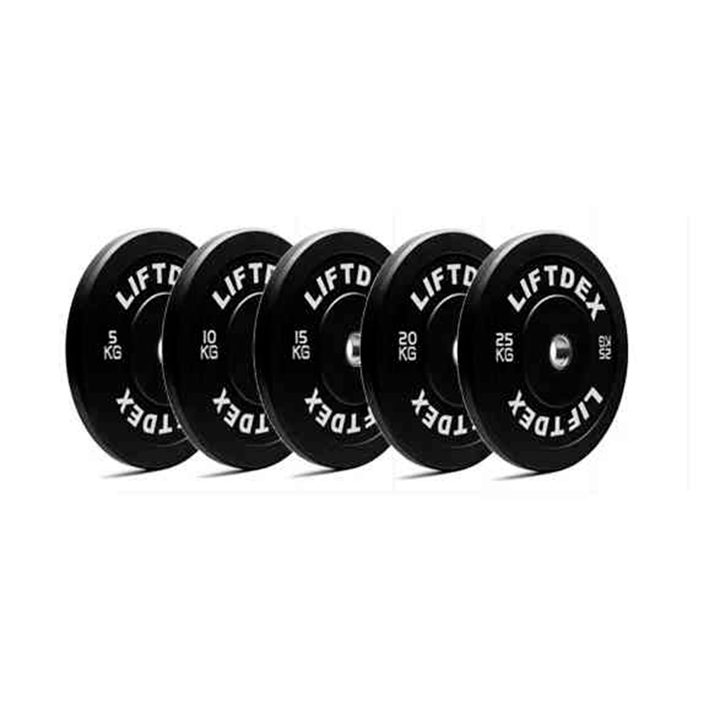 Liftdex Rubber Black Bumper Plates | 10 Kg