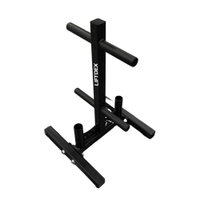 Liftdex 2 Level Tree Plate Holder with 2 Barbell Holder