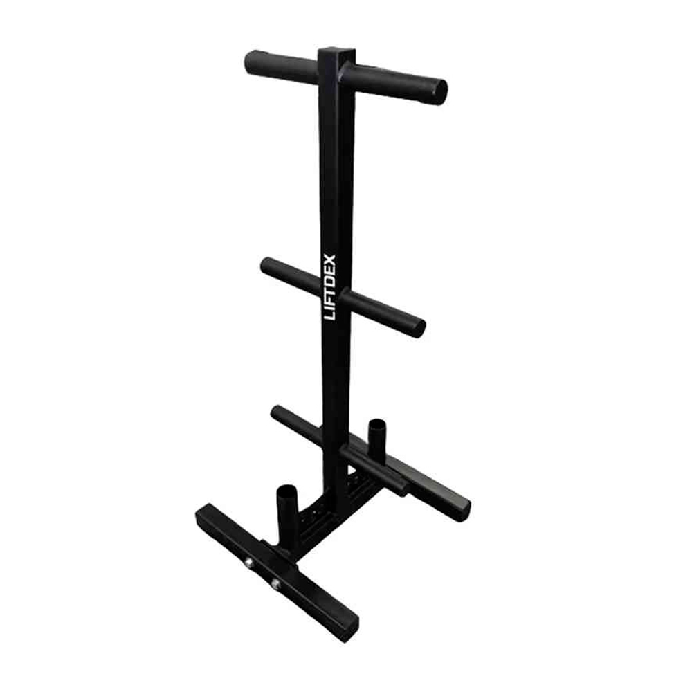 Liftdex 3 Level Tree Plate Holder with 2 Barbell Holder