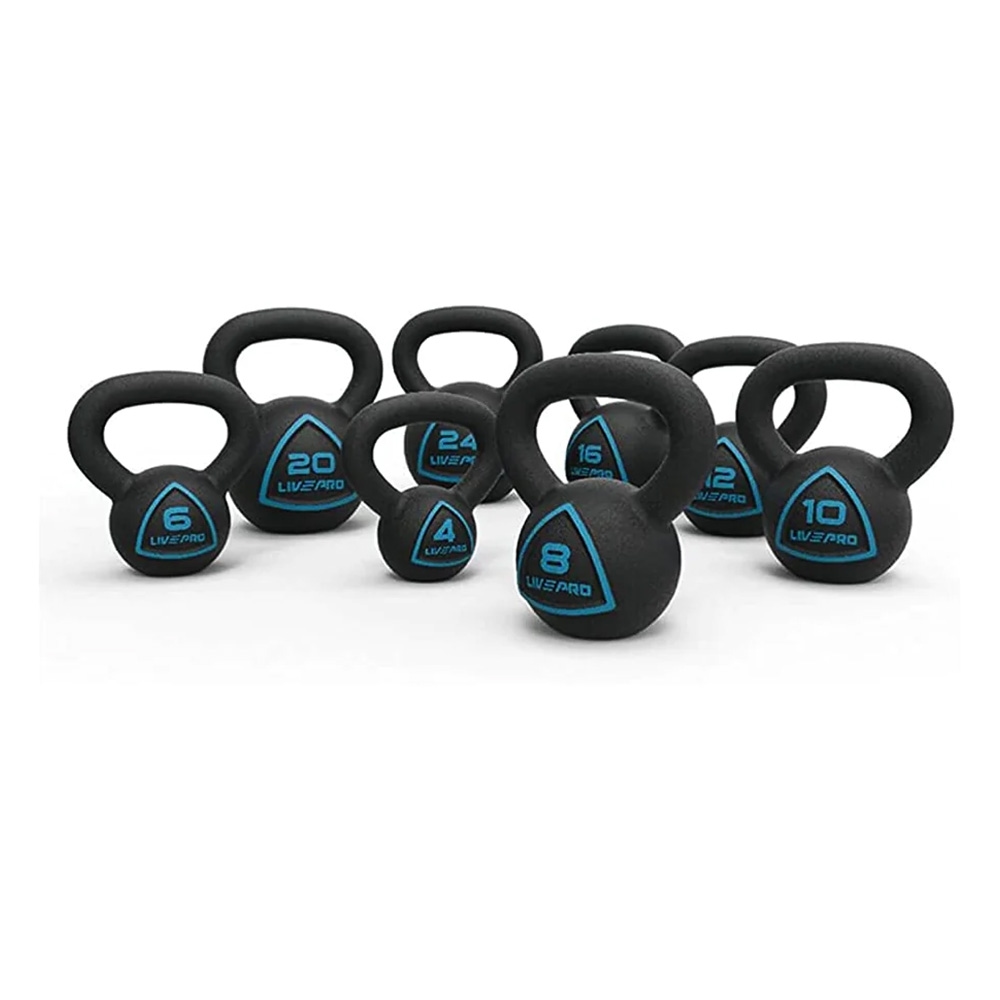 Livepro Solid Cast Iron Kettlebell 12KG