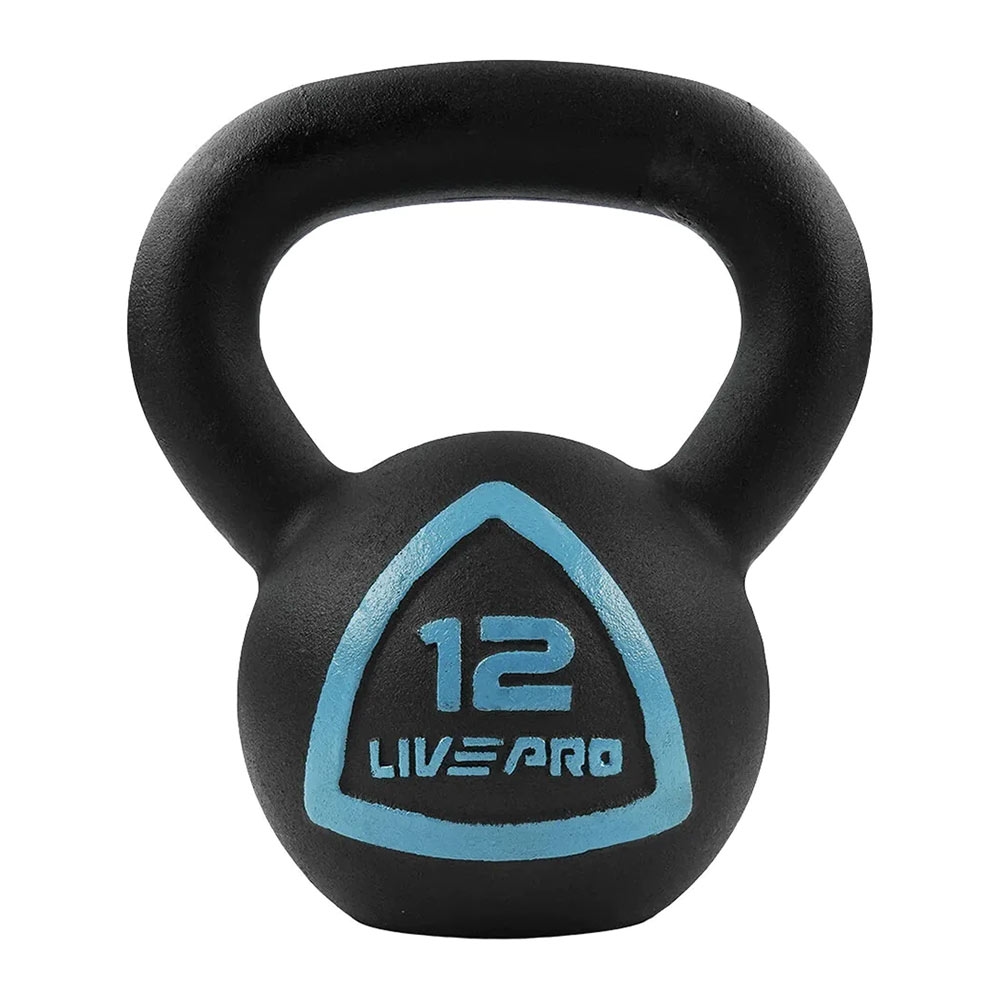 Livepro Solid Cast Iron Kettlebell 12KG