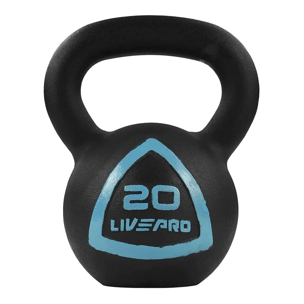 Livepro Solid Cast Iron Kettlebell 20KG