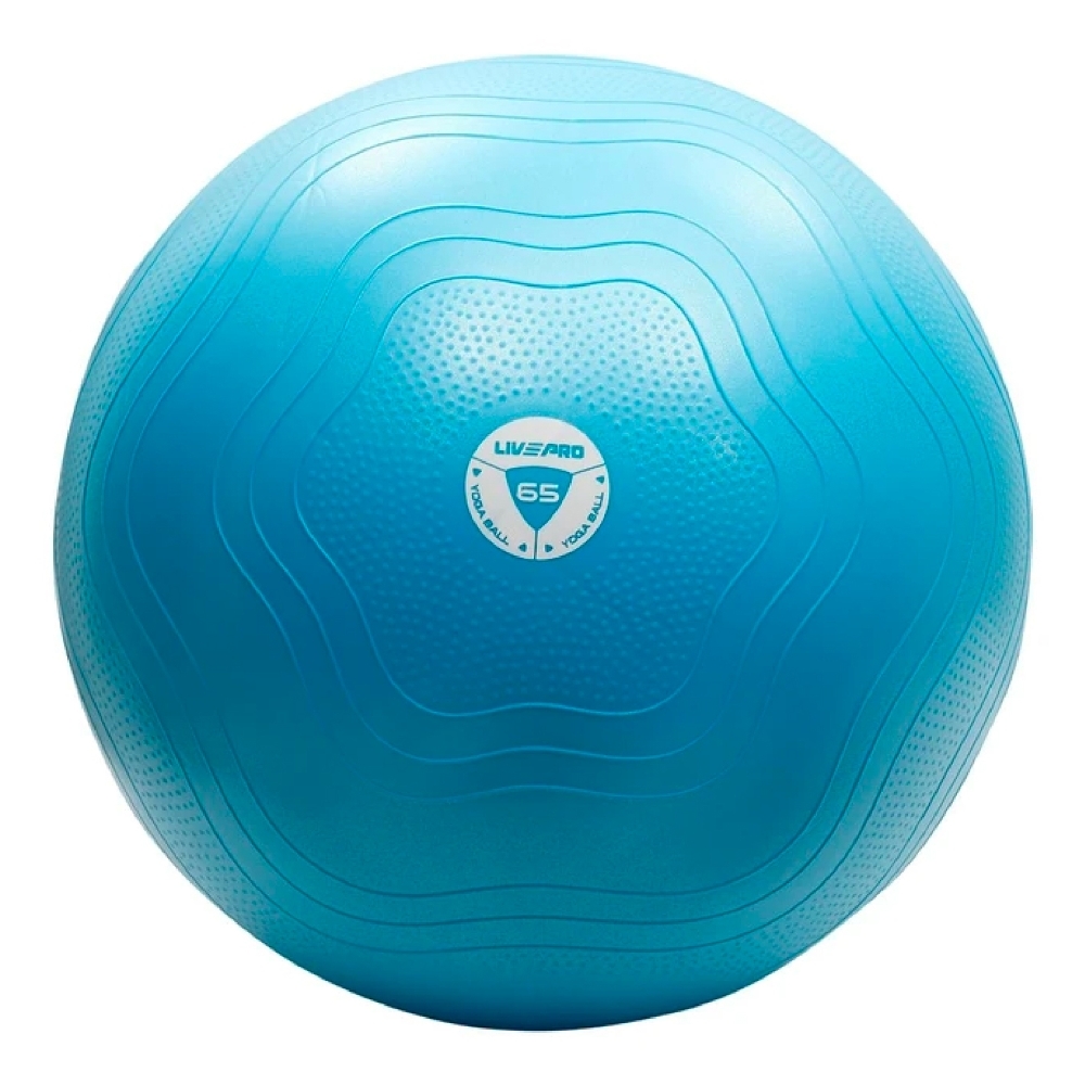 Livepro Anti-Burst Core-Fit Exercise Ball | 65 Cm Black Gym Ball