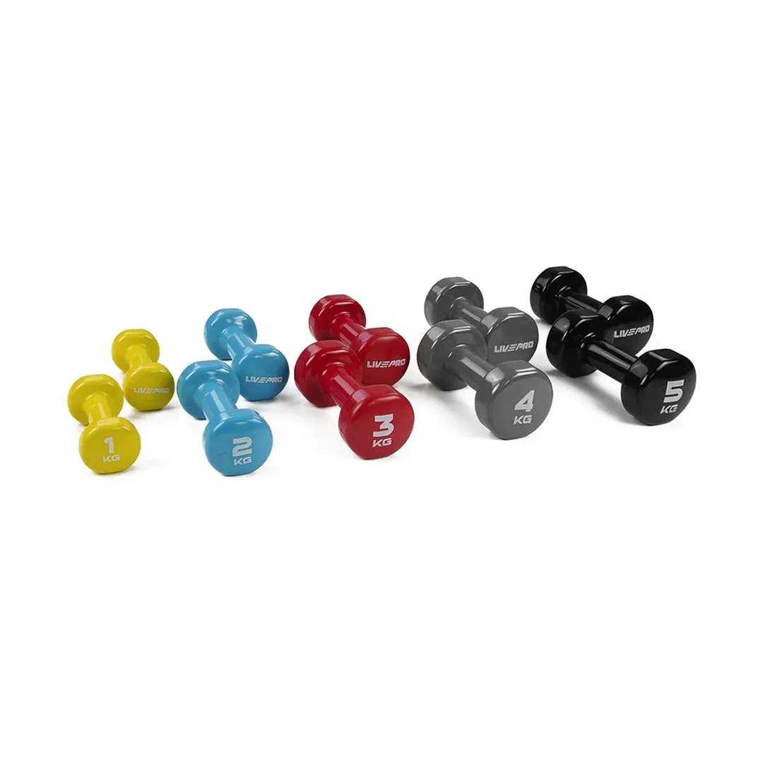 Livepro Colored Studio Dumbbell 1-5 Kg  Set