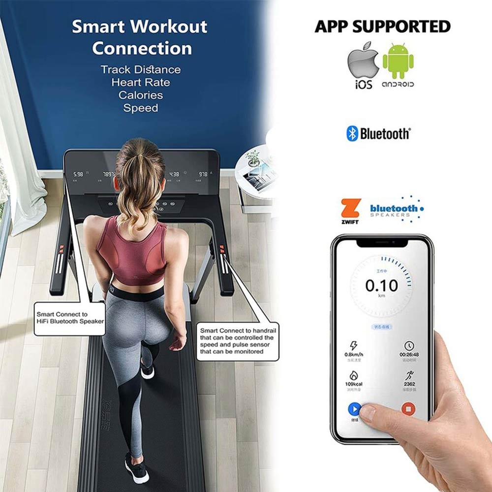 Touch Screen Treadmill With 4.0HP Motor Peak