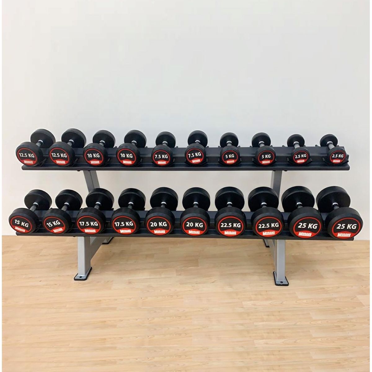 Murano Round Rubber Dumbbell Set | 2.5 Kg - 30 Kg