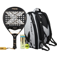 NOX AT10 Luxury GENIUS 18K Alum 2026 Padel Racket + Nox At10 Competition XL Compact Padel Bag Combo
