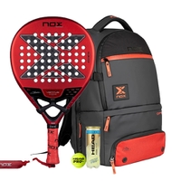 NOX EA10 Ventus Hybrid 12K Xtrem 2026 Padel Racket + NOX Luxury Open Series Backpack Padel Bag Combo