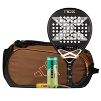 Nox AT10 Luxury GENIUS 18K Alum 2026 Padel Racket + Adidas Pro Tour Bronze Padel Bag Combo