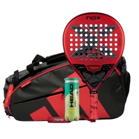 NoX EA10 Ventus Hybrid 12K Xtrem 2026 Padel Racket + Adidas Multigame Black Red Padel Bag Combo