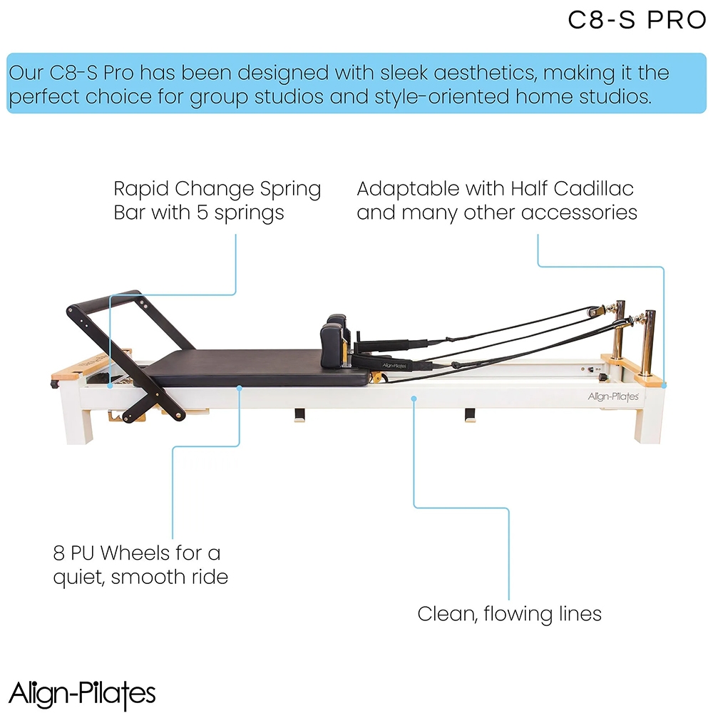 Align-Pilates C8-S Pro Pilates Reformer Bundle