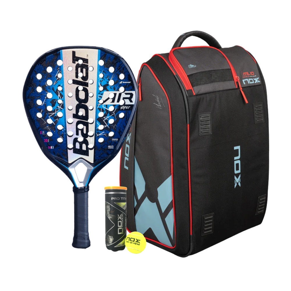 Babolat Air Viper 2025 Padel Racket + Nox Ml10 Competition Xl Compact Padel Bag
