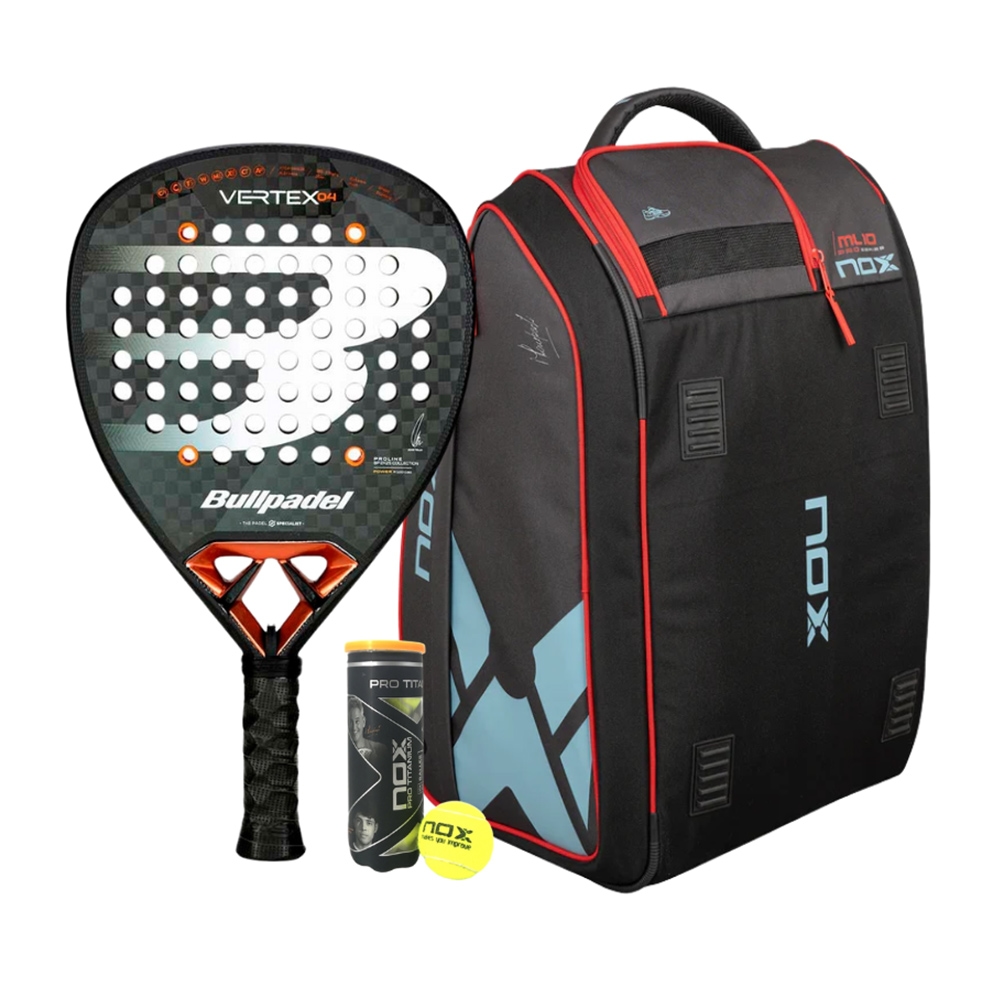 Bullpadel Vertex 04 2025 Padel Racket + Nox Ml10 Competition Xl Compact Padel Bag