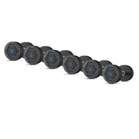 1441 Fitness PU Rubber Round Dumbbell Set 2.5 Kg to 15 Kg 6 Pairs Set