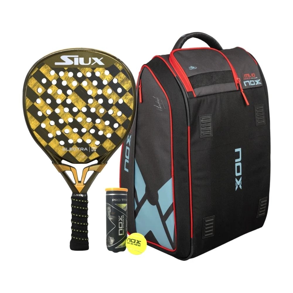 Siux Electra Stupa Pro St4 2025 Padel Racket + Nox Ml10 Competition Xl Compact Padel Bag