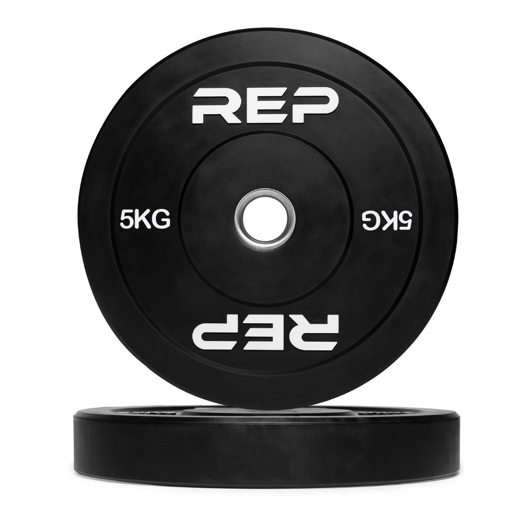 REP Fitness Black Bumper Plates - 5 Kg