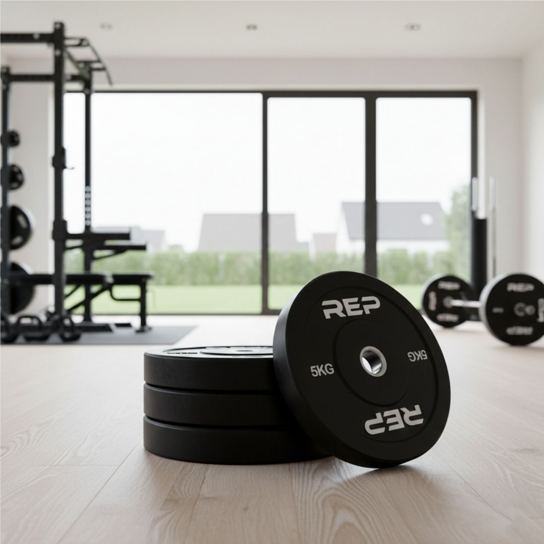 REP Fitness Black Bumper Plates - 5 Kg