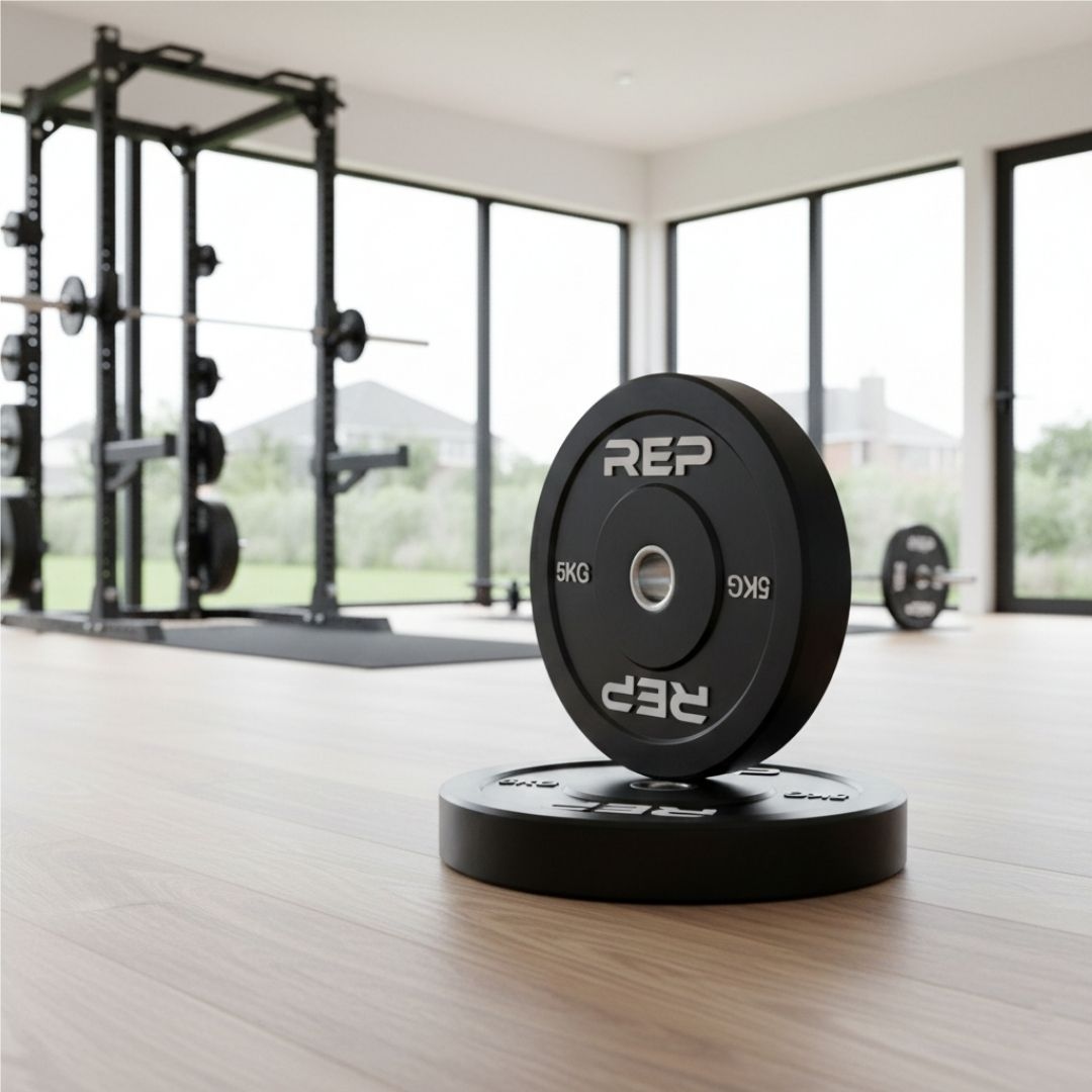 REP Fitness Black Bumper Plates - 5 Kg