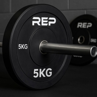 REP Fitness Black Bumper Plates - 5 Kg