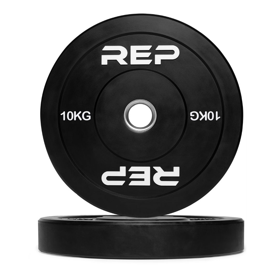 REP Fitness Black Bumper Plates - 10 Kg