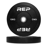 REP Fitness Black Bumper Plates - 10 Kg